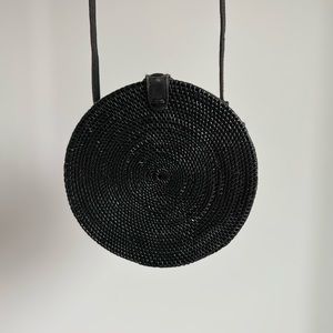 Black Ata Grass Woven Bag